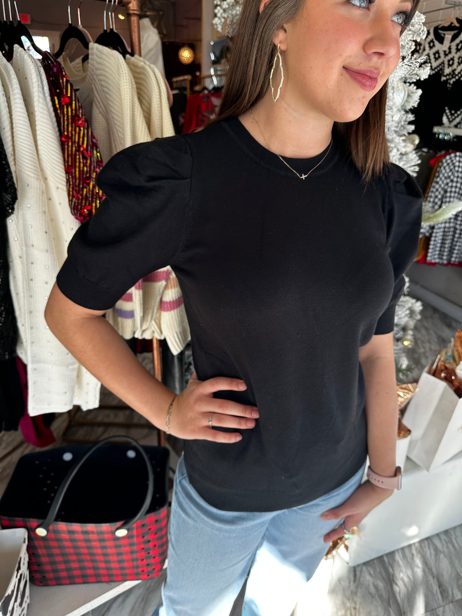 Fast Lane Ribbed Black Built in Bra Crop Top