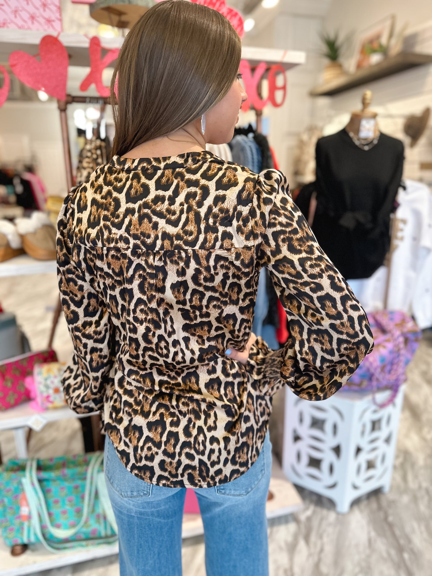 Leopard Love Satin Top