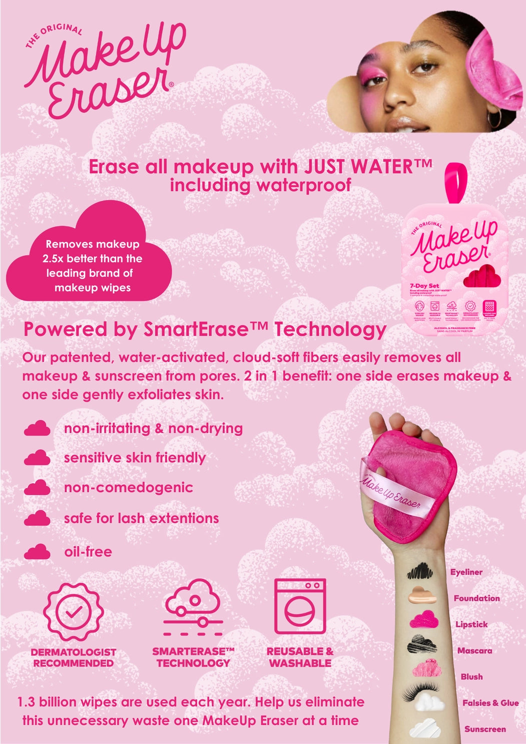 Original Pink MakeUp Eraser Pro