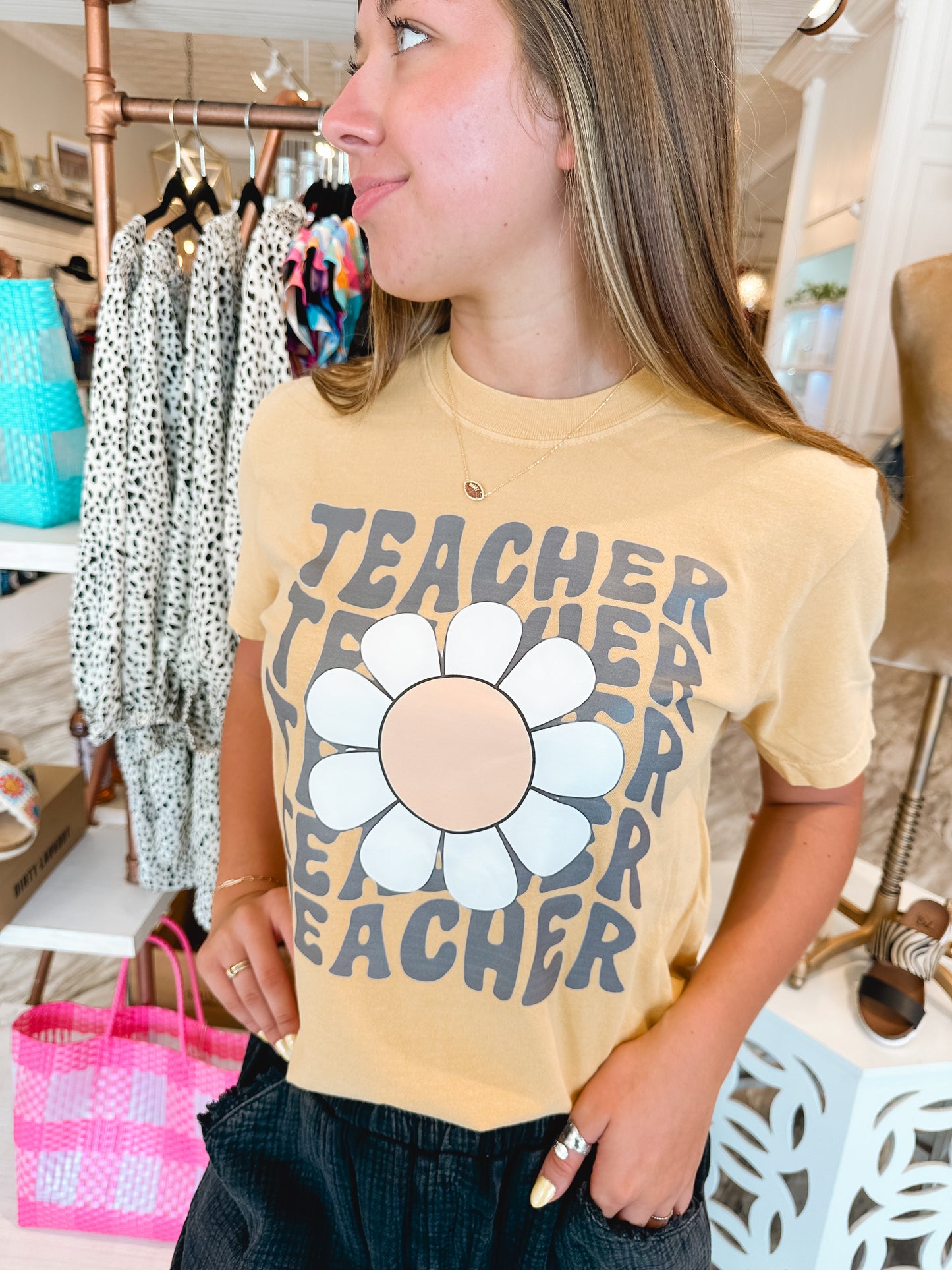 Teacher Golden Daisy Comfort Colors Tee