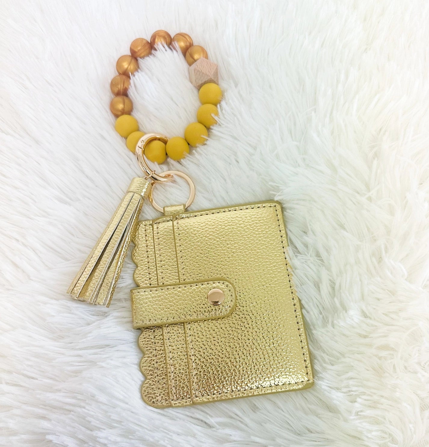 Stretch Bead Bracelet Wallet & ID Holder