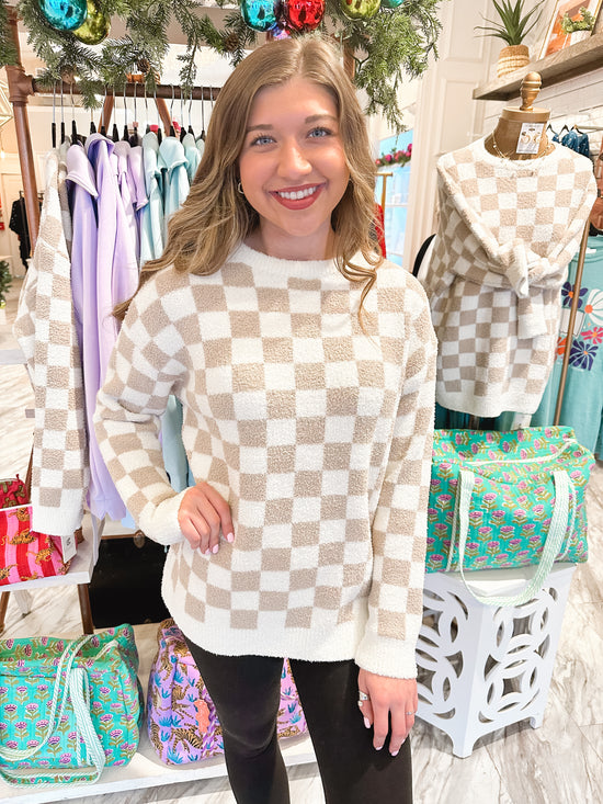 Checkered Luxe Super Soft Sweater