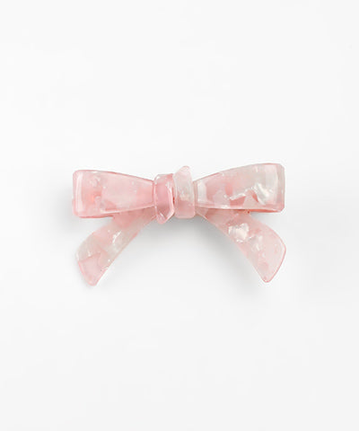 Pink Acrylic Bow Hair Clip