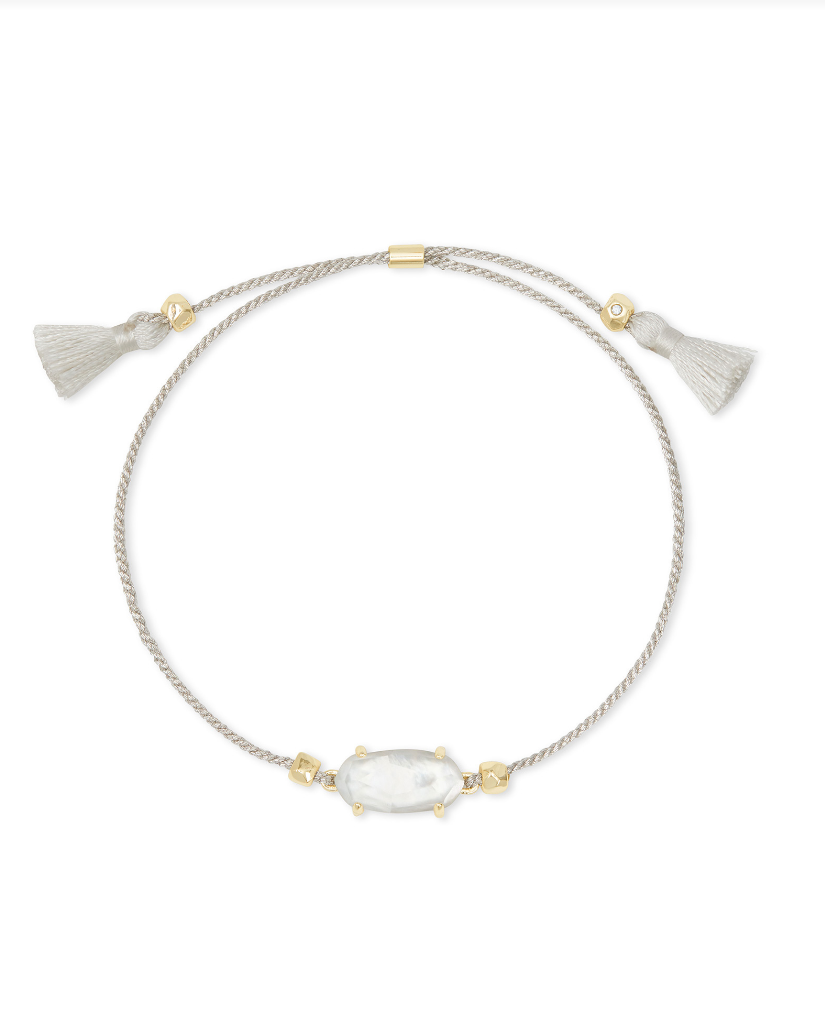 Grayson Silver Stretch Bracelet in Ivory Mother-of-Pearl
