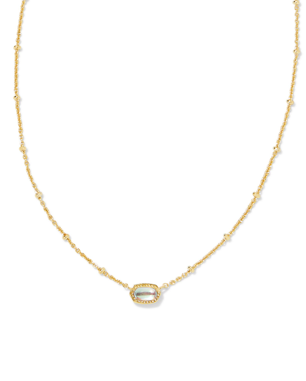 Mini Elisa Pendant Necklace in Gold Dichroic