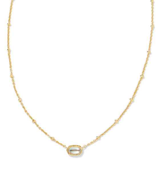Mini Elisa Pendant Necklace in Gold Dichroic