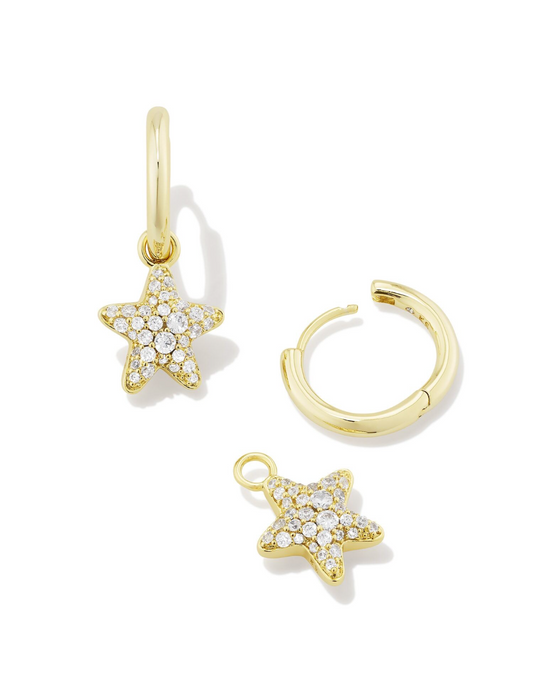 Jae Star Pave Huggie Earrings