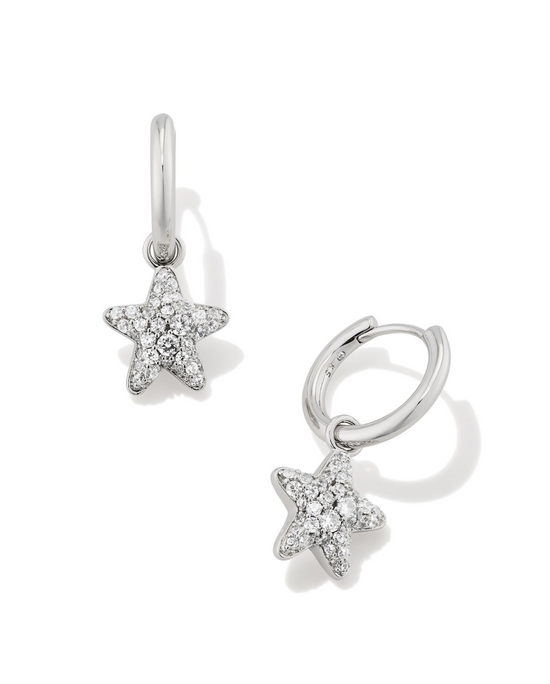 Jae Star Pave Huggie Earrings