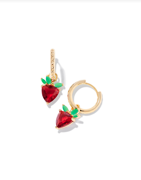 Strawberry Huggie Earrings