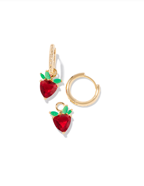 Strawberry Huggie Earrings