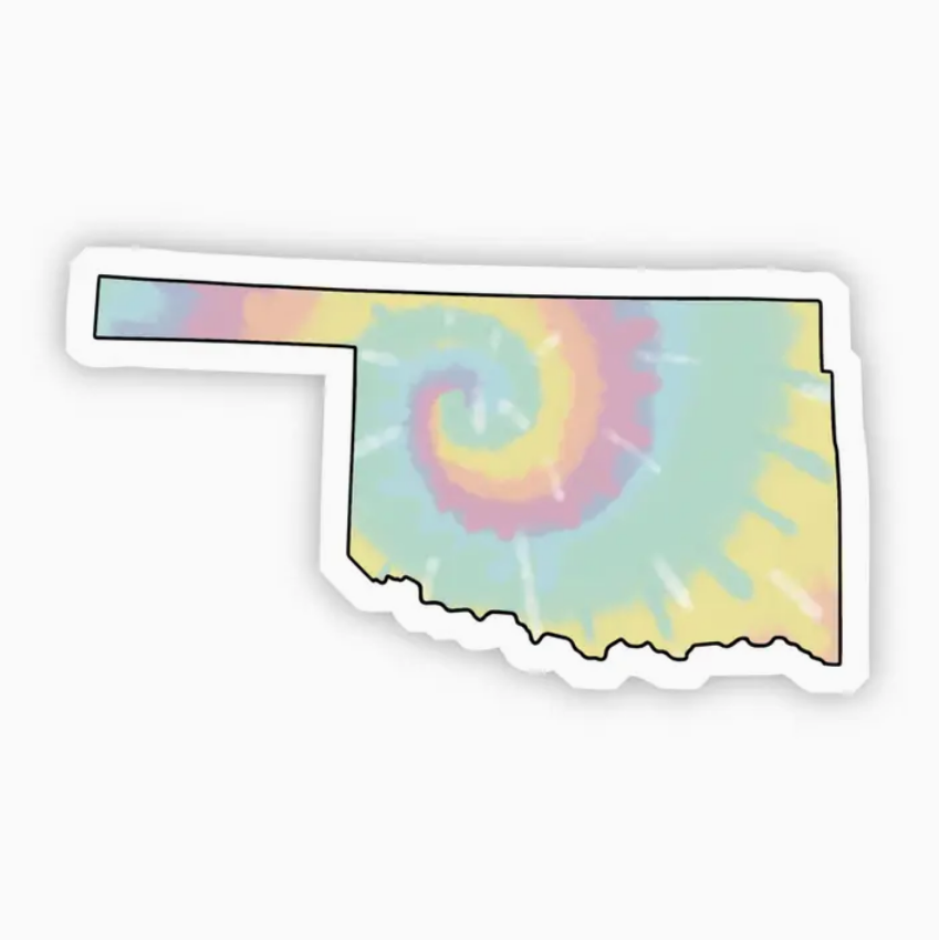Oklahoma Tie Dye Sticker