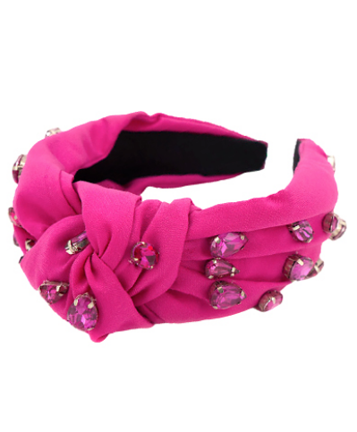 Bling Hot Pink Knotted Headband