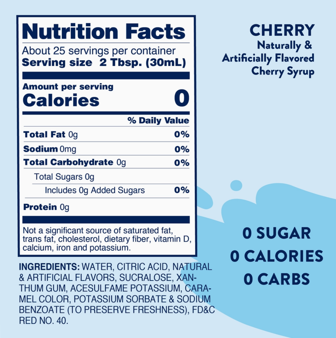 Sugar Free Cherry Flavor Infusion Syrup