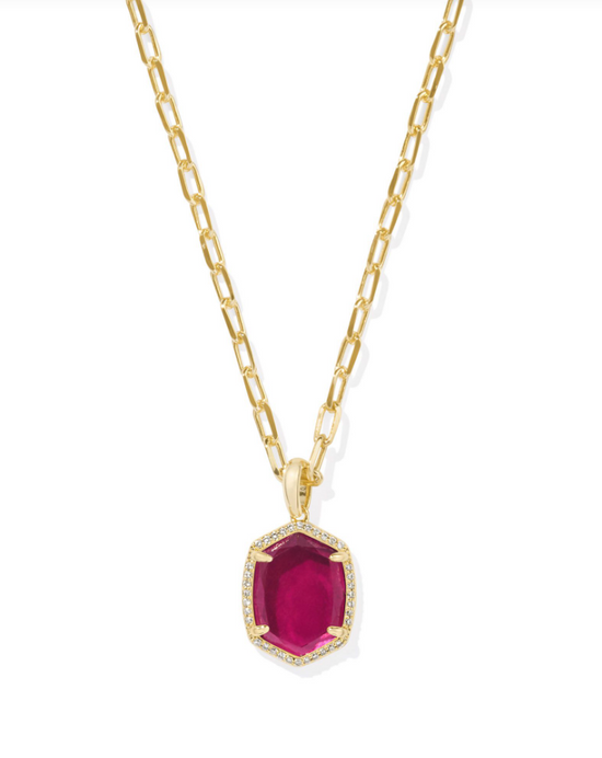 Daphne Pave Frame Short Pendant Necklace