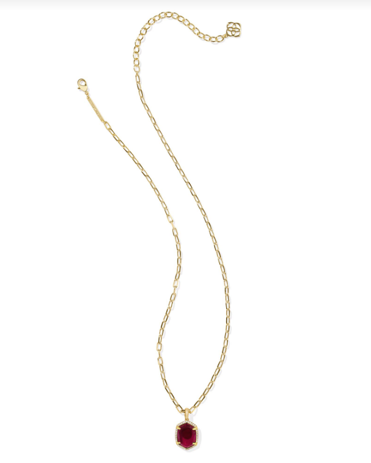 Daphne Pave Frame Short Pendant Necklace