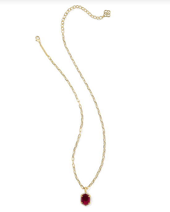 Daphne Pave Frame Short Pendant Necklace