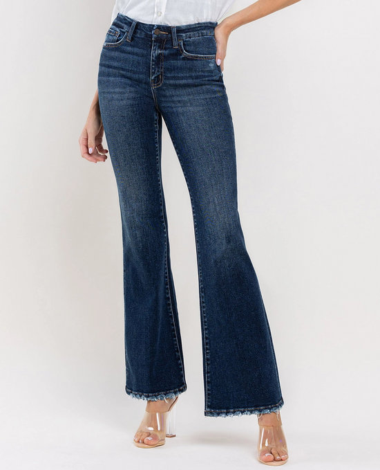 Bella Dark Wash Relaxed Flare Denim