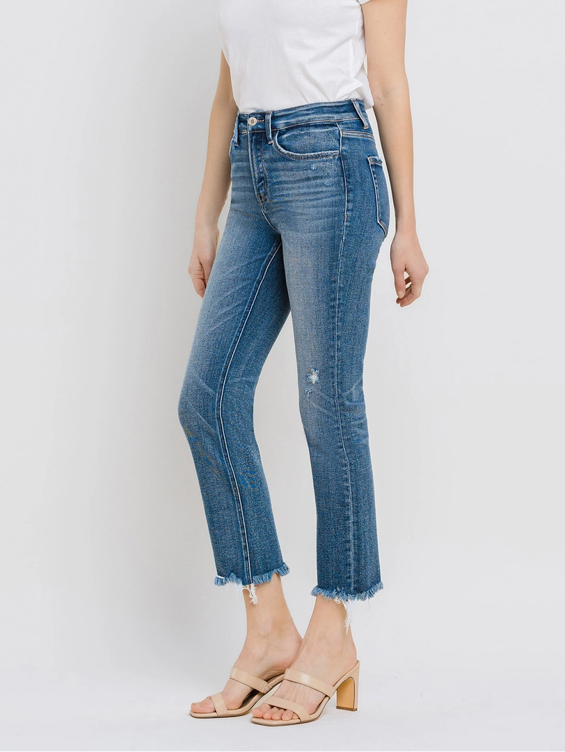 Jeanne Cropped Slim Straight Denim