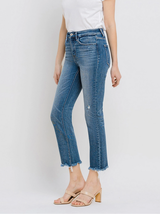 Jeanne Cropped Slim Straight Denim