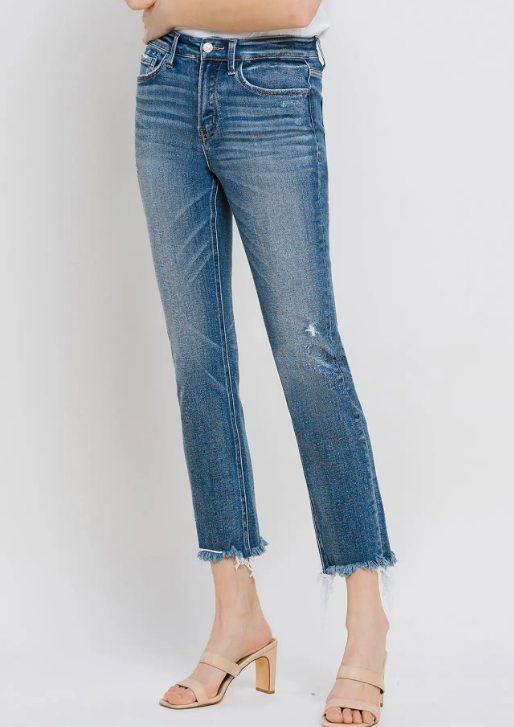 Jeanne Cropped Slim Straight Denim