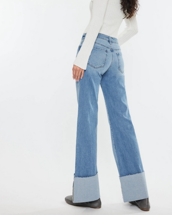 San Antonio Cuffed Wide Flare Denim