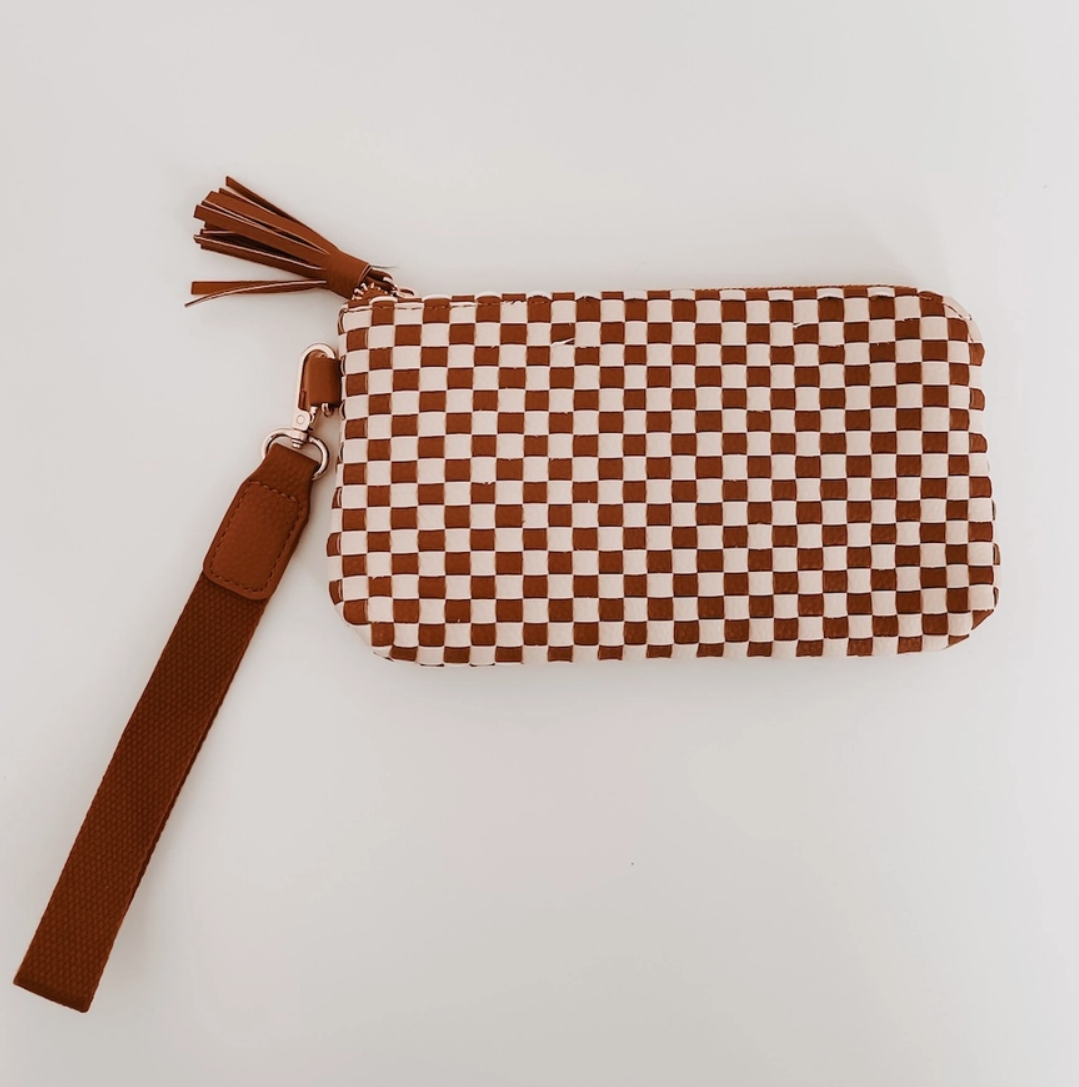 Emma Woven Clutch Wristlet