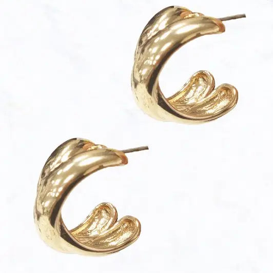 Double Intertwined Hoop Earring