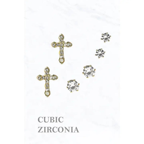 CZ Cross Multi-Stud Set