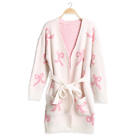 Luxe Pink Bow Robe